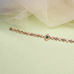 Load image into Gallery viewer, 9K Rose Gold Bracelet with Multicolour Stones