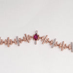 Load image into Gallery viewer, 9K Rose Gold Bracelet with Multicolour Stones Caia