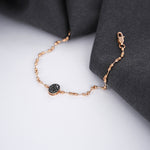 Load image into Gallery viewer, 9K Rose Gold Bracelet with Colour Stone