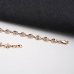 Load image into Gallery viewer, 9K Rose Gold Bracelet with CZ Stones