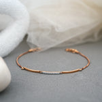 Load image into Gallery viewer, 9K Rose Gold Bracelet with CZ Stones
