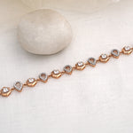 Load image into Gallery viewer, 9K Rose Gold Bracelet with CZ Stones