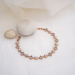 Load image into Gallery viewer, 9K Rose Gold Bracelet with CZ Stones