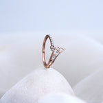 Load image into Gallery viewer, 14K Rose Gold Ring with CZ Stones Caia