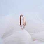 Load image into Gallery viewer, 14K Rose Gold Ring with CZ Stones
