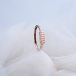 Load image into Gallery viewer, 14K Rose Gold Ring with CZ Stones Caia