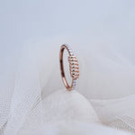 Load image into Gallery viewer, 14K Rose Gold Ring with CZ Stones Caia