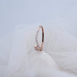 Load image into Gallery viewer, 14K Rose Gold Ring with CZ Stones Caia
