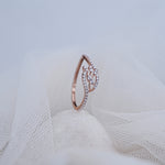 Load image into Gallery viewer, 14K Rose Gold Ring with CZ Stones