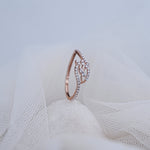 Load image into Gallery viewer, 14K Rose Gold Ring with CZ Stones Caia