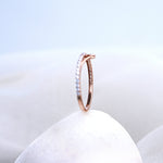 Load image into Gallery viewer, 14K Rose Gold Ring with CZ Stones Caia