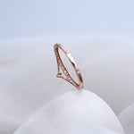 Load image into Gallery viewer, 14K Rose Gold Ring with CZ Stones