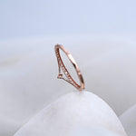 Load image into Gallery viewer, 14K Rose Gold Ring with CZ Stones Caia