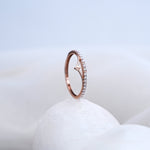 Load image into Gallery viewer, 14K Rose Gold Ring with CZ Stones Caia