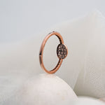Load image into Gallery viewer, 14K Rose Gold Ring with CZ Stones Caia