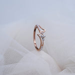Load image into Gallery viewer, 14K Rose Gold Ring with CZ Stones Caia