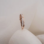 Load image into Gallery viewer, 14K Rose Gold Ring with CZ Stones Caia