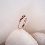 Load image into Gallery viewer, 14K Rose Gold Ring with CZ Stones