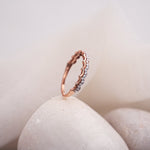 Load image into Gallery viewer, 14K Rose Gold Ring with CZ Stones Caia