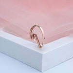 Load image into Gallery viewer, 14K Rose Gold Ring with CZ Stones