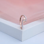Load image into Gallery viewer, 14K Rose Gold Ring with CZ Stones Caia