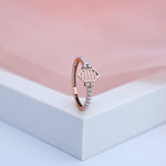Load image into Gallery viewer, 14K Rose Gold Ring with CZ Stones Caia