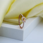 Load image into Gallery viewer, 14K Rose Gold Ring with CZ Stones Caia