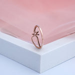 Load image into Gallery viewer, 14K Rose Gold Floral Ring with CZ Stones