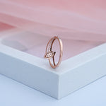 Load image into Gallery viewer, 14K Rose Gold Ring with CZ Stones Caia