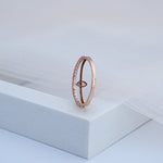 Load image into Gallery viewer, 14K Rose Gold Ring with CZ Stones Caia