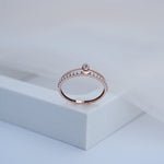 Load image into Gallery viewer, 14K Rose Gold Ring with CZ Stones Caia
