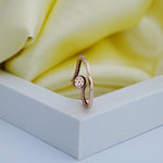 Load image into Gallery viewer, 14K Rose Gold Ring with CZ Stones Caia