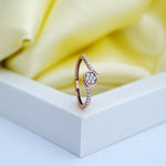 Load image into Gallery viewer, 14K Rose Gold Ring with CZ Stones Caia