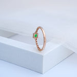 Load image into Gallery viewer, 14K Rose Gold Ring with Multicolour Stones