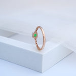 Load image into Gallery viewer, 14K Rose Gold Ring with Multicolour Stones Caia