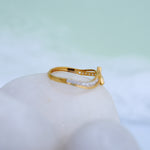 Load image into Gallery viewer, 9K Gold Ring with CZ Stones