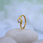 Load image into Gallery viewer, 9K Gold Ring with CZ Stones