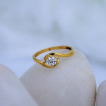 Load image into Gallery viewer, 9K Gold Ring with CZ Stones