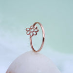 Load image into Gallery viewer, 9K Rose Gold Floral Ring Caia