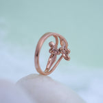 Load image into Gallery viewer, 9K Rose Gold Floral Ring