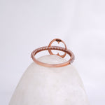 Load image into Gallery viewer, 9K Rose Gold Ring with CZ Stones Caia