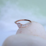 Load image into Gallery viewer, 9K Rose Gold Ring with CZ Stones