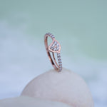 Load image into Gallery viewer, 9K Rose Gold Ring with CZ Stones Caia
