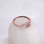 Load image into Gallery viewer, 9K Rose Gold Ring with CZ Stones