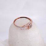 Load image into Gallery viewer, 9K Rose Gold Ring with CZ Stones Caia