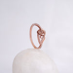 Load image into Gallery viewer, 9K Rose Gold Ring with CZ Stones