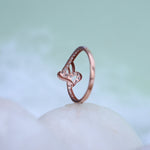 Load image into Gallery viewer, 9K Rose Gold Ring with CZ Stones Caia