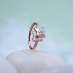 Load image into Gallery viewer, 9K Rose Gold Ring with CZ Stones