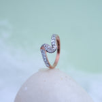 Load image into Gallery viewer, 9K Rose Gold Ring with CZ Stones