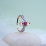 Load image into Gallery viewer, 9K Rose Gold Ring with Multicolour Stones